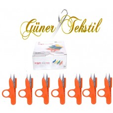 İplik Temizleme Makası (Şipşak) (Parmaklı Çıt Çıt) Turuncu